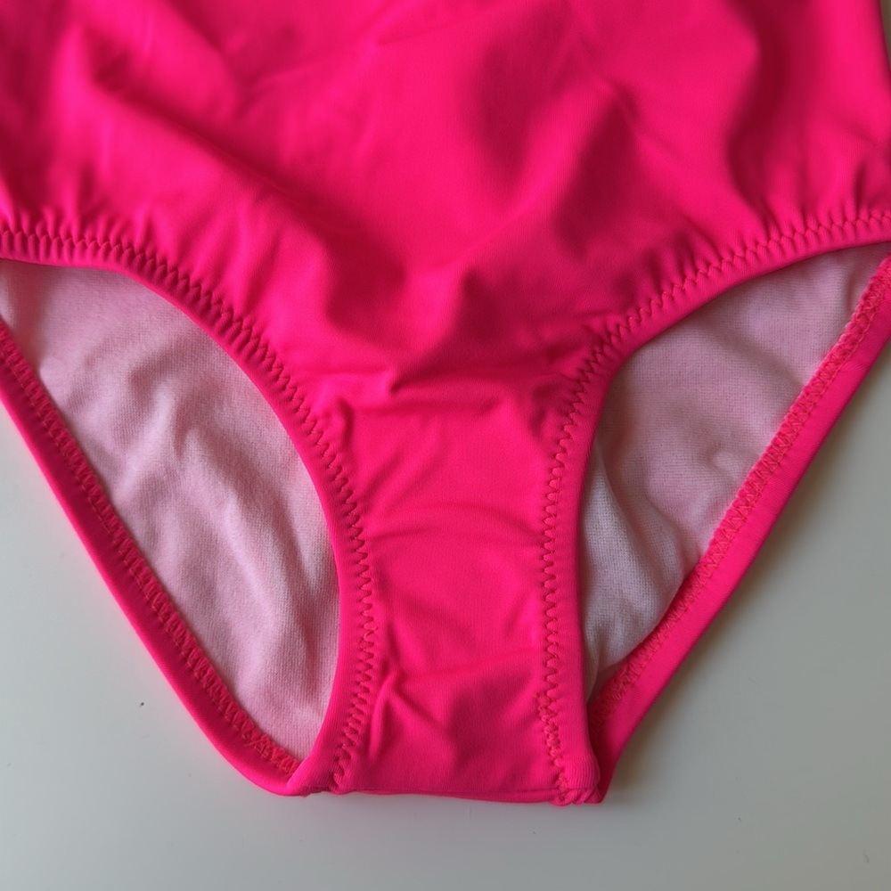 Kanu Surf Bright Pink Swimsuit with Striped Straps 2T - Picture 5 of 7